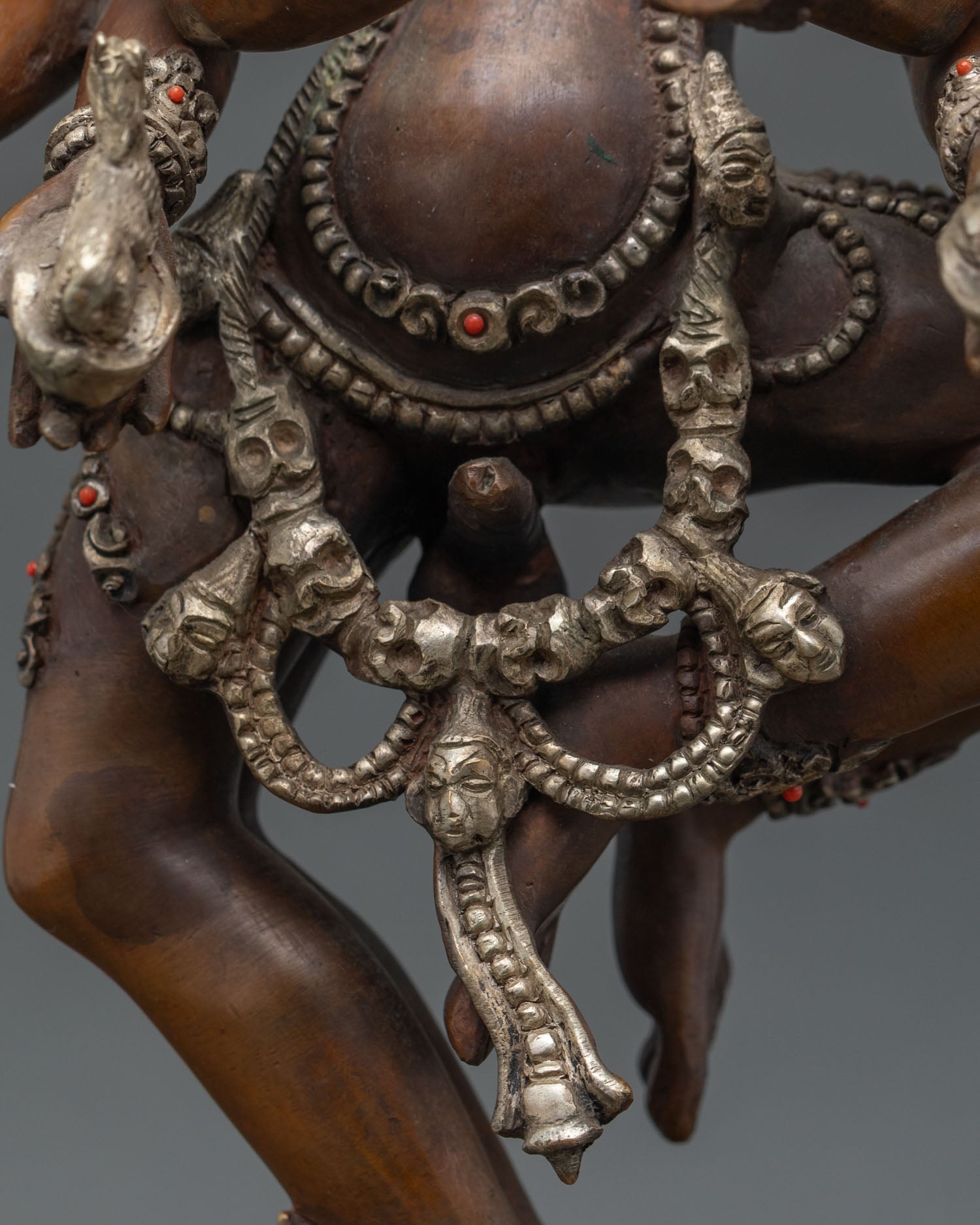 Large Oxidized Hevajra Statue | Tibetan Buddhist Artwork