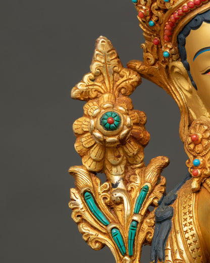 Mother Green Tara Statue | Handcrafted Art from Nepal