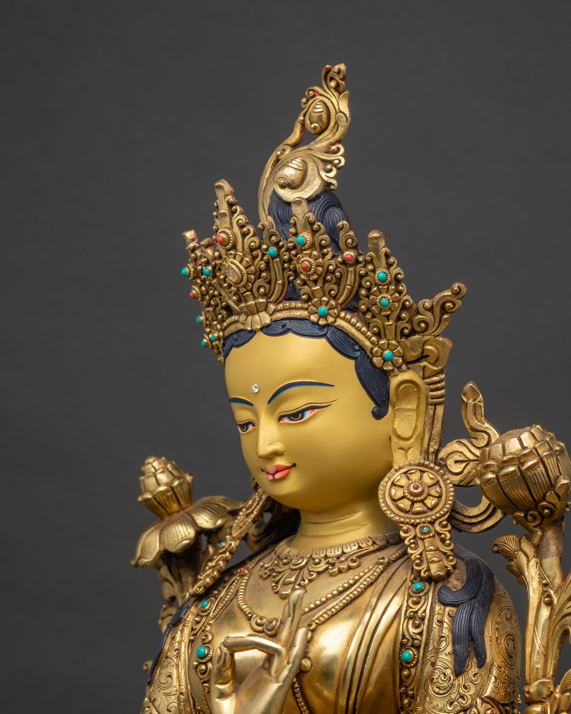 Blessed Green Tara Statue for Spiritual Awakening