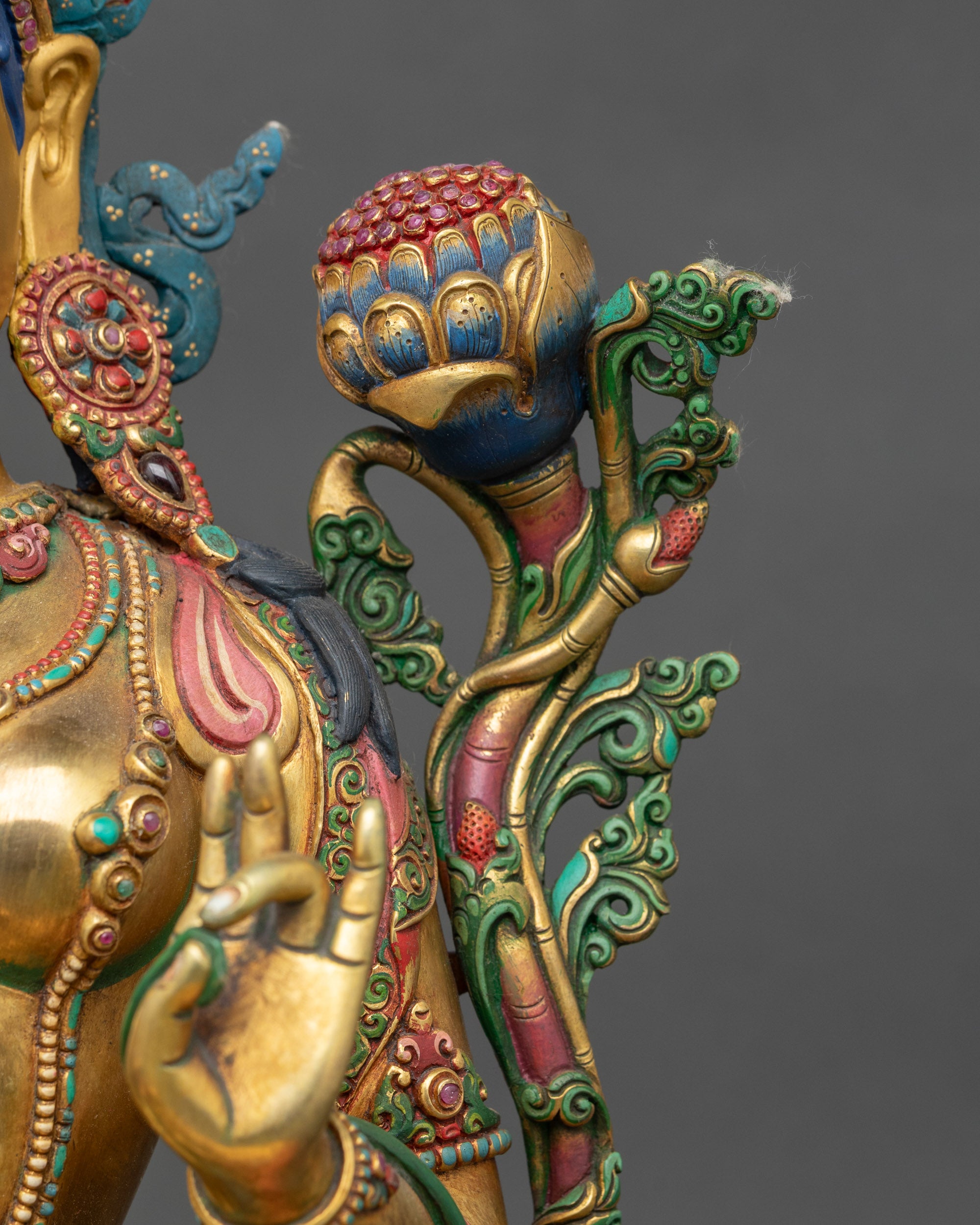 Green Tara Altar Statue | Tibetan Buddhist Icon of Compassion