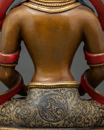 Amitayus – Handmade Copper Statue for Meditation and Altar