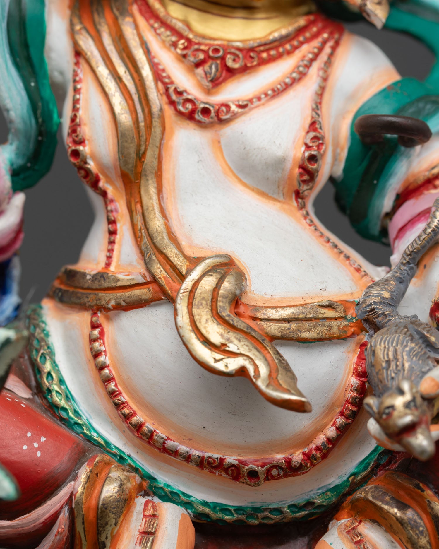 White Dzambhala Statue | Nepalese Lost Wax Casting Art