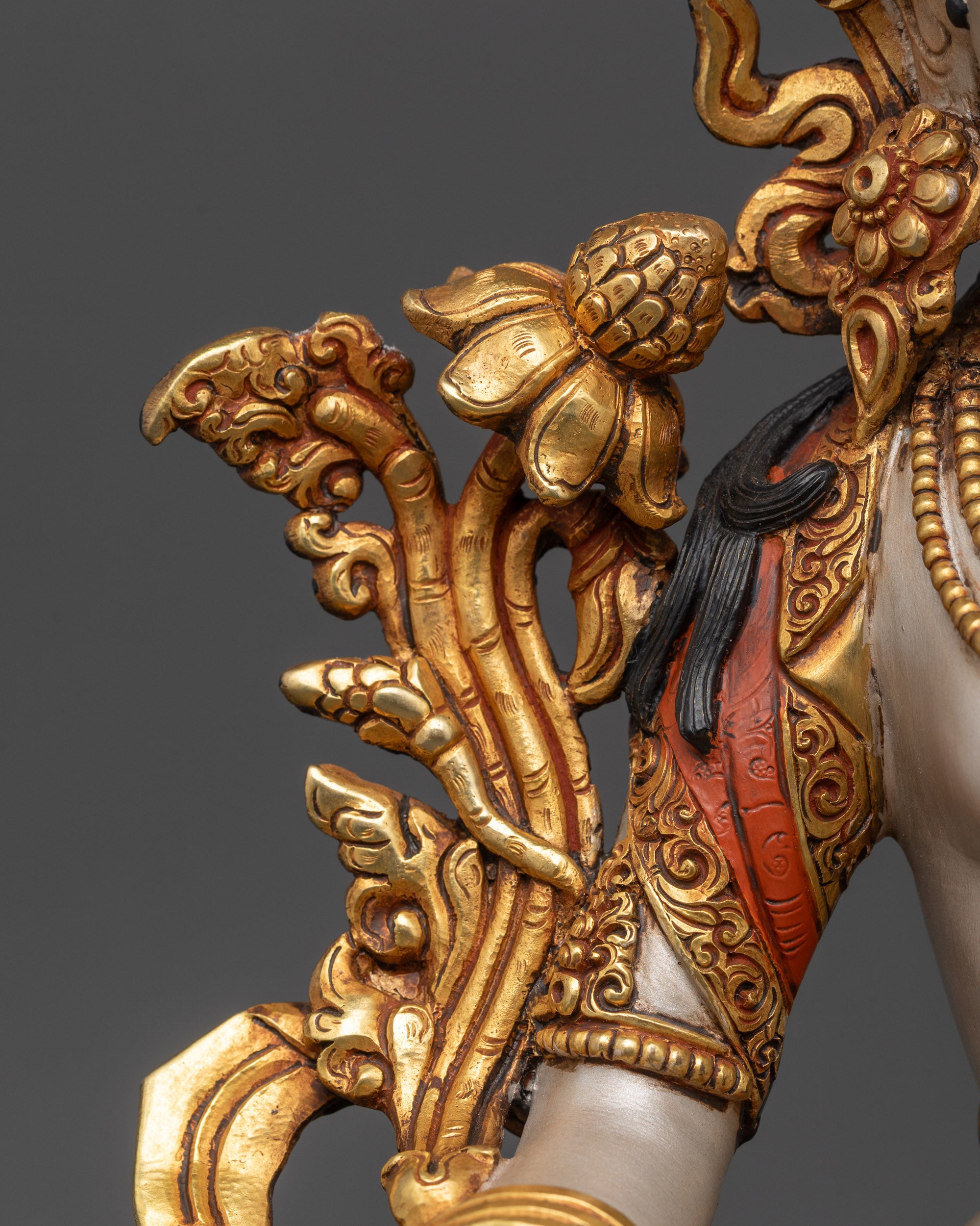 Handcrafted Buddhist White Tara Sculpture | Meditation & Devotional Idol