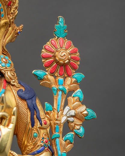 Buy White Tara Statue | Handmade Tibetan Buddhist Sculpture