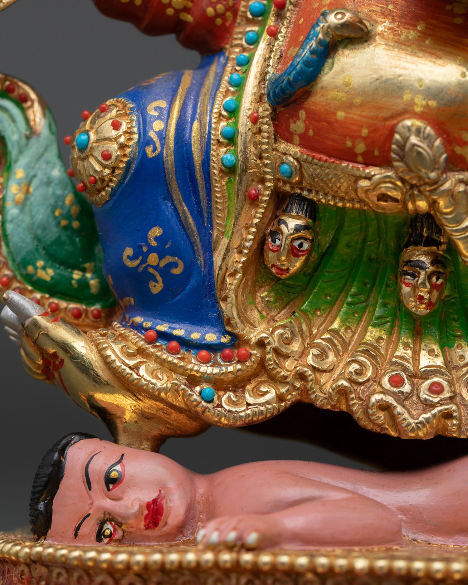 Mahakala Bernagchen Statue – Sacred Wrathful Deity of Protection