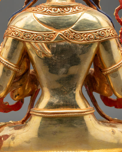 Chenrezig Avalokiteshvara Statue - Tibetan 4 Arm Compassion Buddha