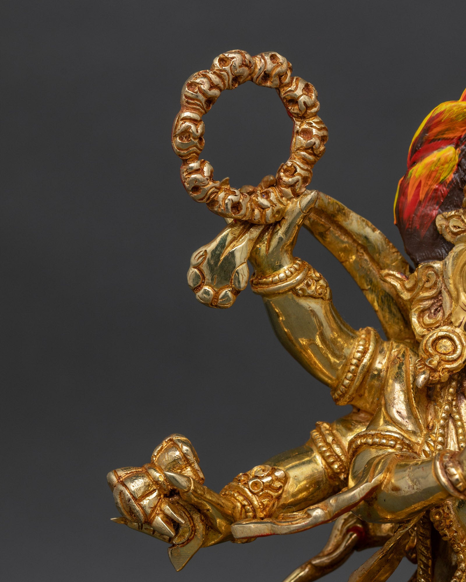 Six Armed Mahakala statue - Handmade Nepalese Artwork
