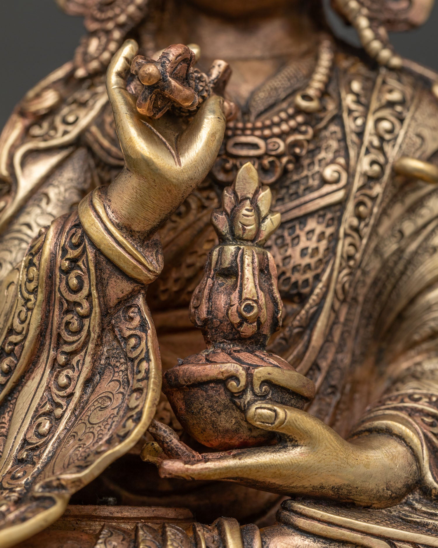 Tsokye Dorje Statue – Pure Copper Handmade Tibetan Sculpture