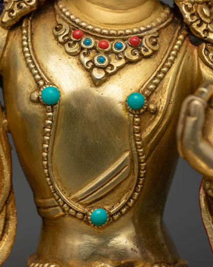 Manjushri Wisdom Deity Statue | Handcrafted Nepali Artwork