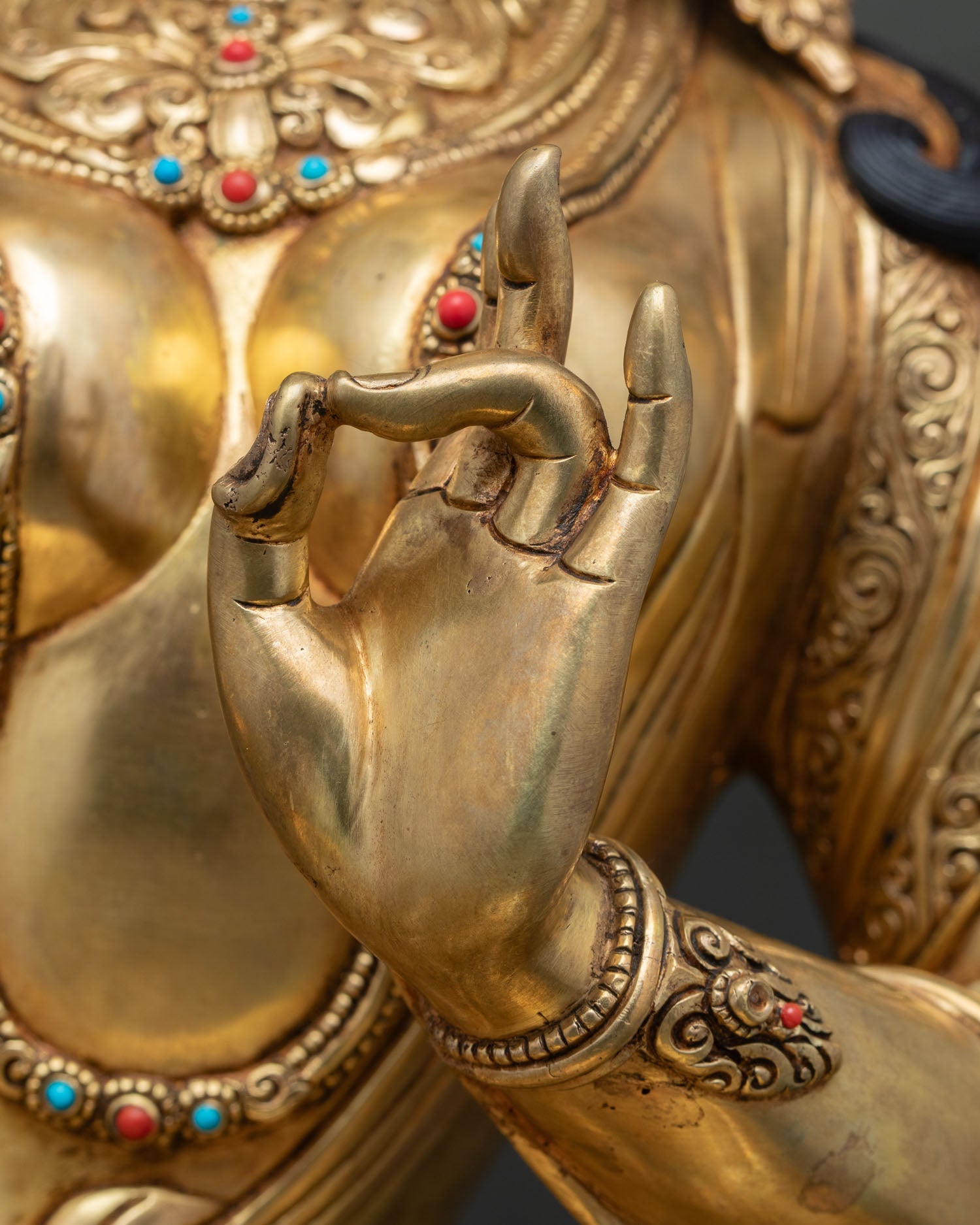 Large-Sized Green Tara Statue | Traditional Lost Wax Buddhist Art