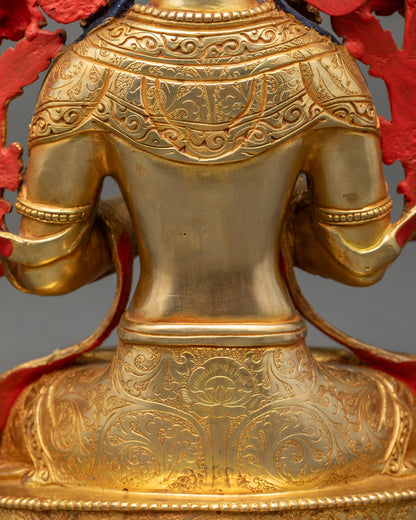 Himalayan Manjushri | Traditional Bodhisattva Statue for Sacred Space