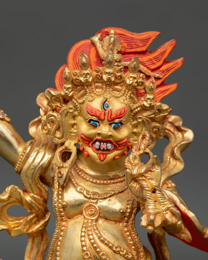 Guardian Deity Vajrapani Statue | Buddhist Sculpture for Altar