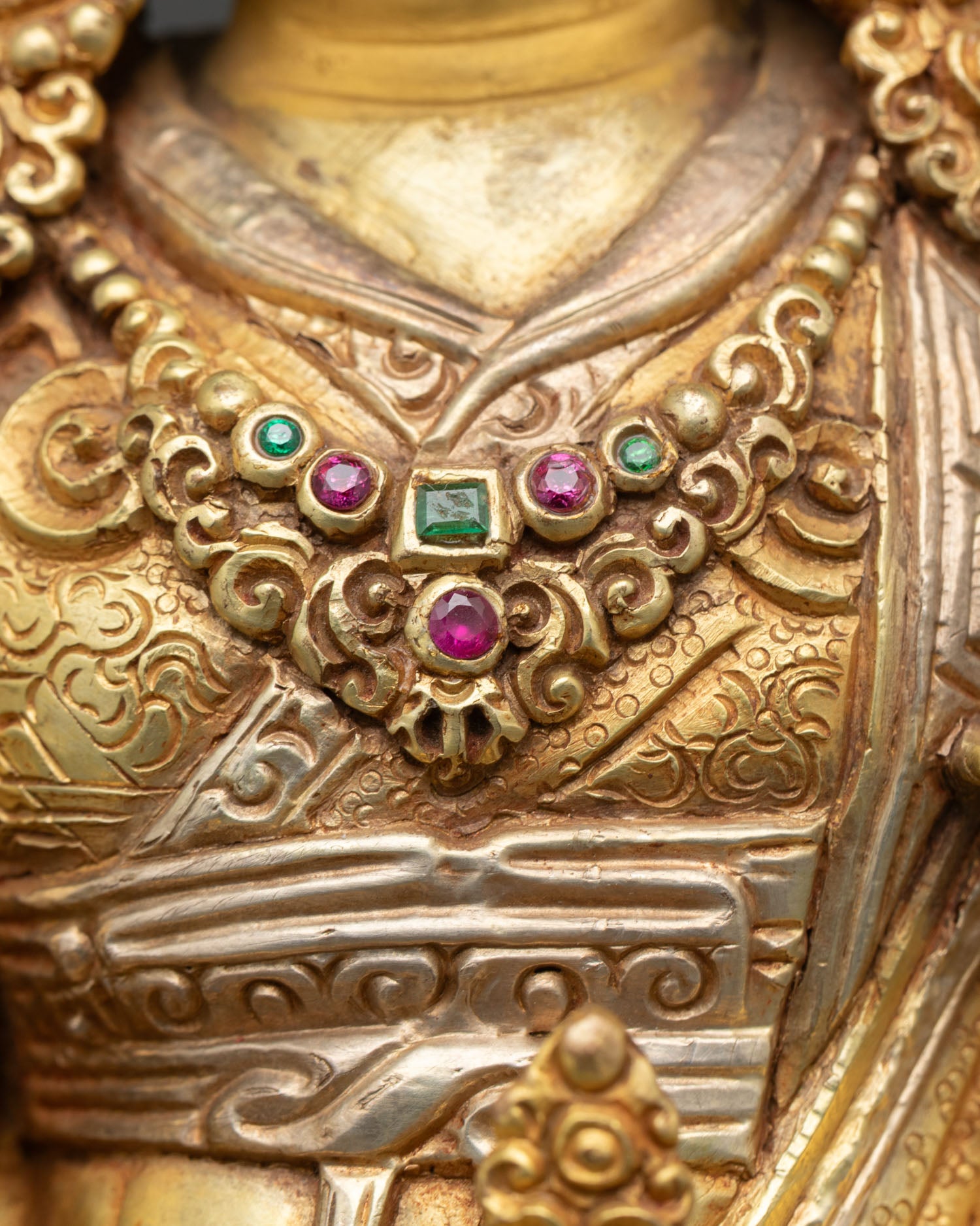 Guru Rinpoche Statue | 24K Gold-Gilded Copper Sculpture