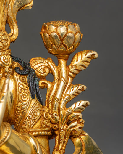 Meditation Green Tara Statue | Handcrafted Patan Nepal Sculpture