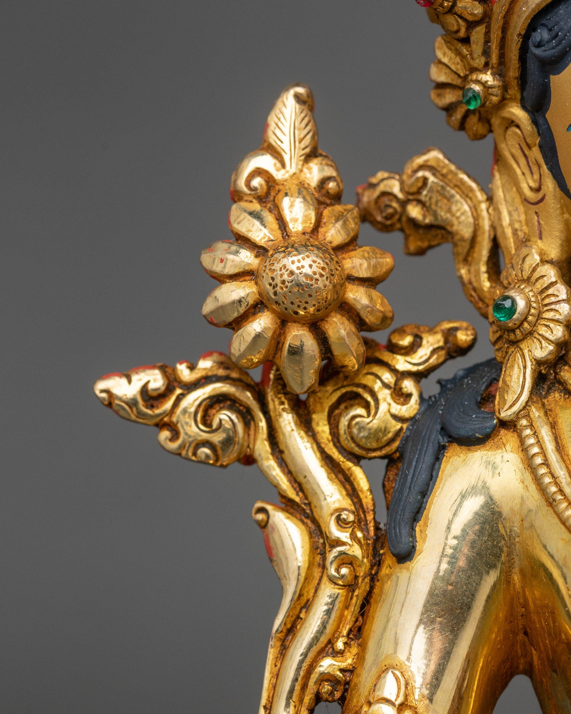 Authentic Green Tara Figurine | Nepalese Spiritual Sculpture