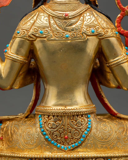 Handcrafted Chenrezig Statue | Nepalese Meditation Art