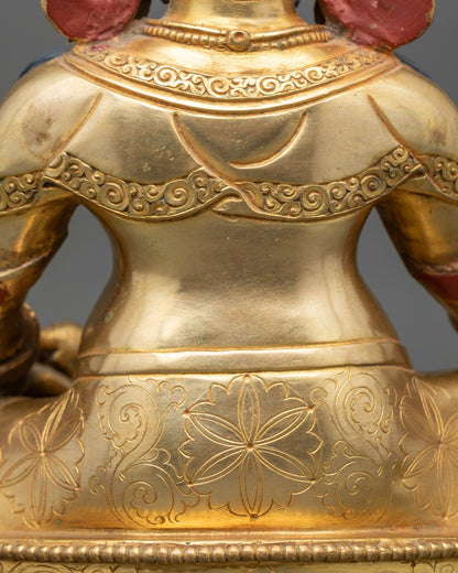 Handcrafted Dzambhala Statue for Buddhist Shrine Decor