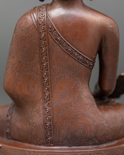 Full Oxidized Three Buddha Statue Set  for Sacred Spiritual Decor