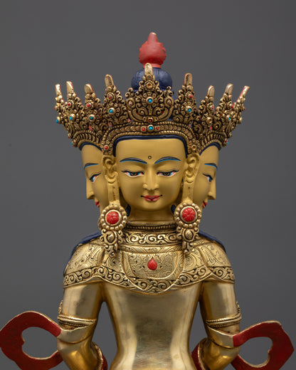 Supreme Enlightenment Vairocana Buddha Statue | Sacred Spiritual Idol