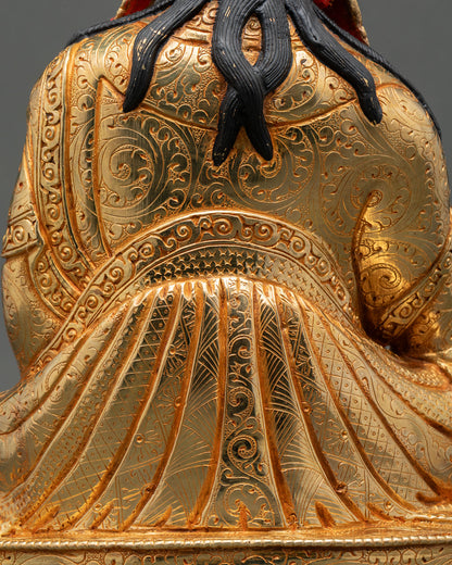 Guru Rinpoche Statue | 24K Gold Gilded Buddhist Art