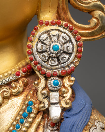 Bodhisattva Jampel Yang Figurine | Handcrafted Altar Decor from Nepal