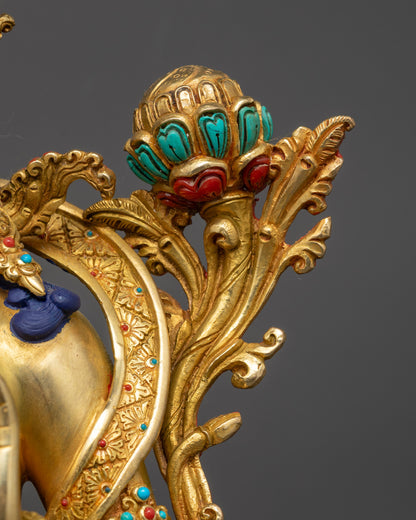 Authentic Nepalese Green Tara Sculpture | Lost-Wax Casted Artistry