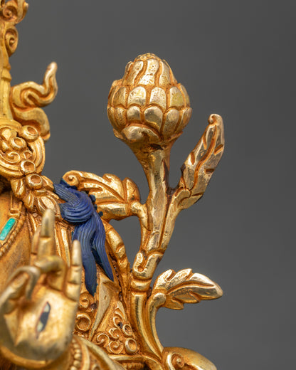 Seven Eyes White Tara Statue for Longevity and Compassion