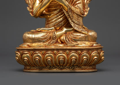 Tsong Khapa Statue Set | Tibetan Buddhist Teacher with Two Disciples