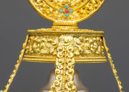 Tibetan Kalasha for Altar | Handcrafted Himalayan Ritual Nectar Vase