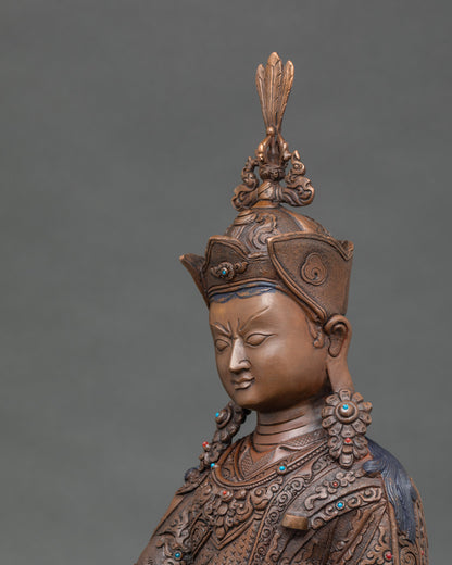 Divine Guru Rinpoche Statue | Traditional Himalayan Buddhist Art