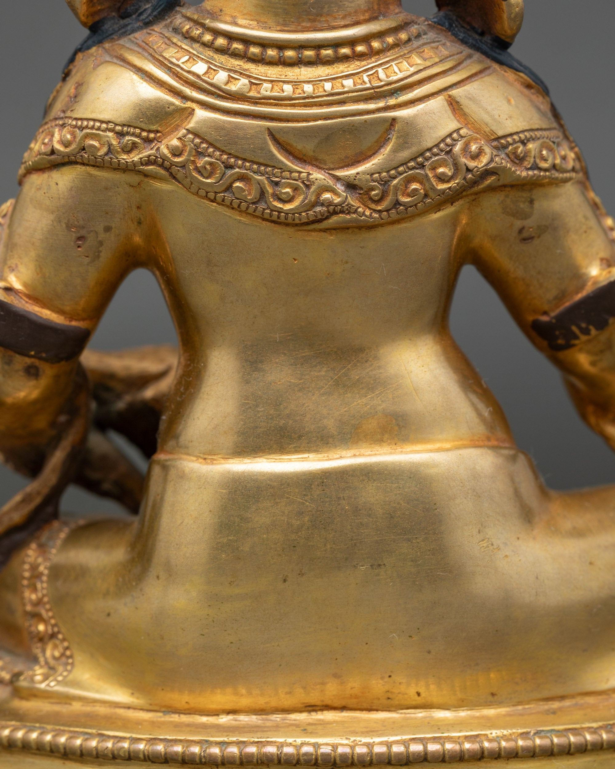 Yellow Dzambhala Sculpture for Abundance and Protection