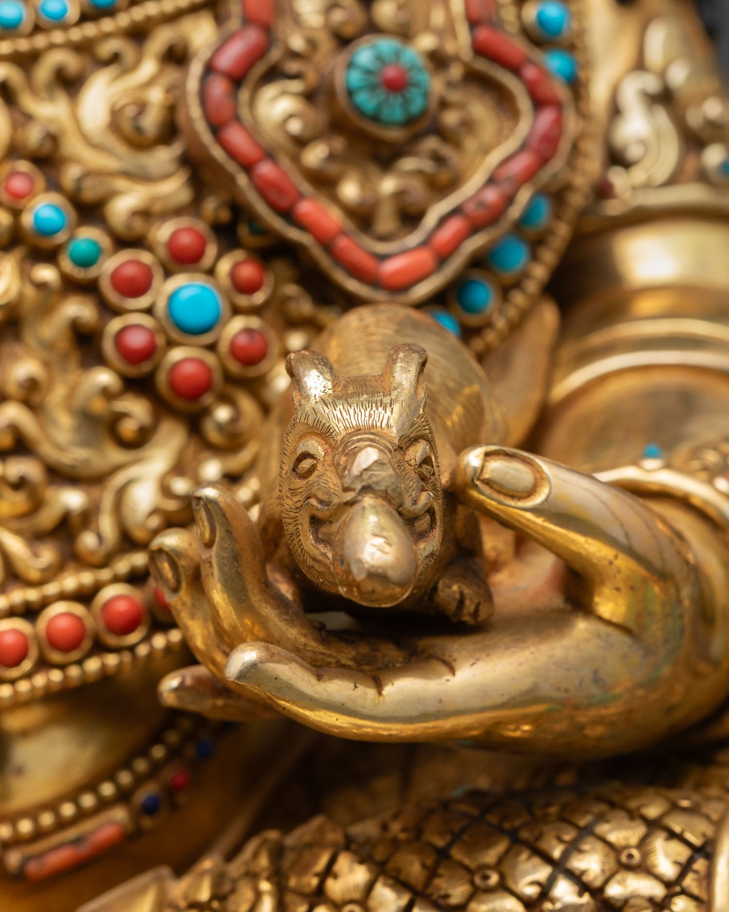 Large Dzambhala Statue | Traditional Buddhist Sacred Artwork