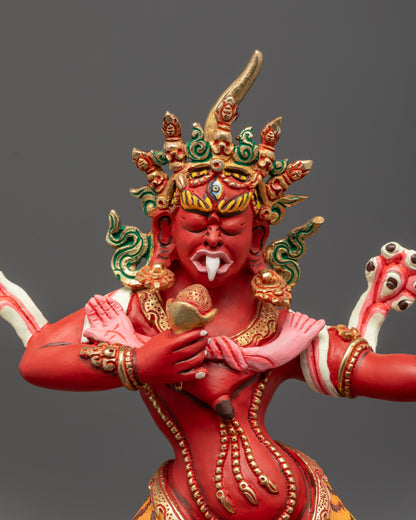Acrylic Coloured Ekajati Statue | Handmade Wrathful Protector Sculpture