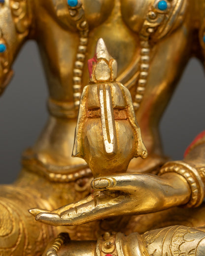 Goddess of Wealth Vasudhara Statue | Nepalese Spiritual Sculpture