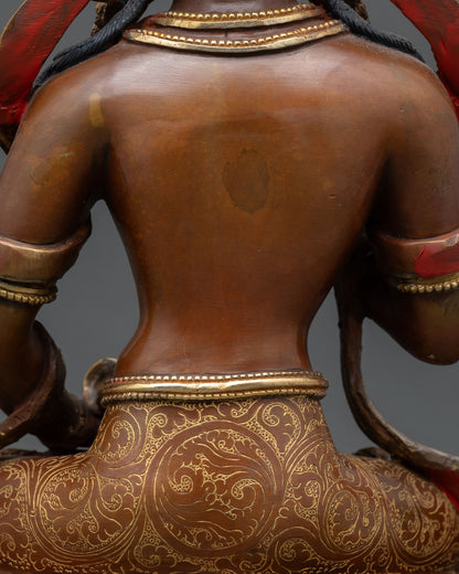 Authentic Vajrasattva Statue | Oxidized Copper Sculpture