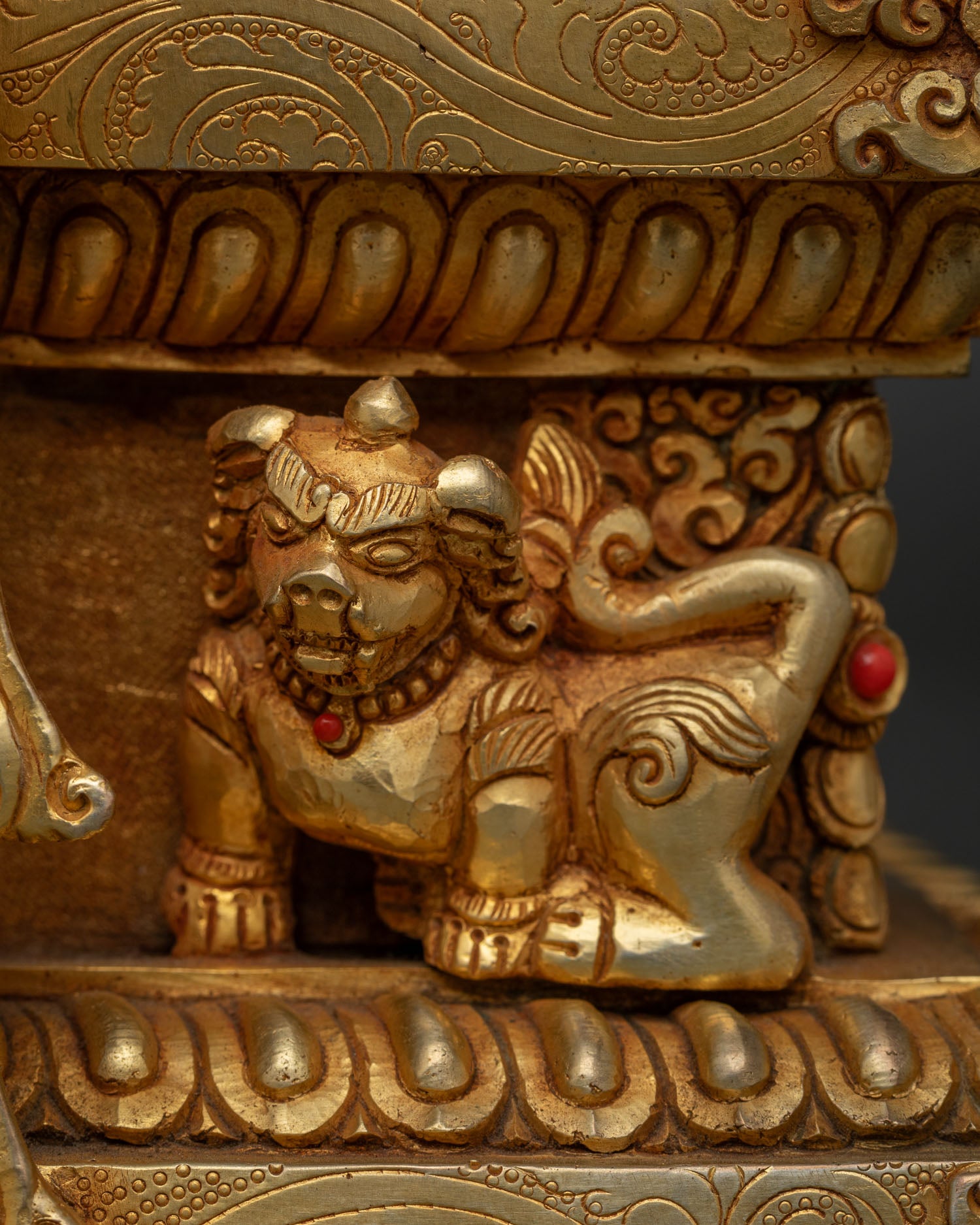 Manjushri with Throne Statue | Handcrafted Bodhisattva Sculpture