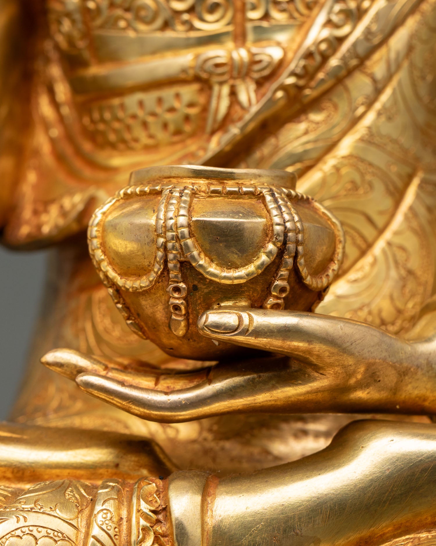 Shakyamuni Buddha | 24K Gold-Fire Gilded Copper Sculpture