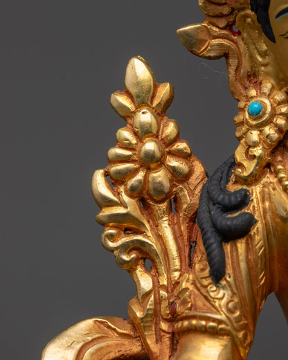 Sacred Green Tara Sculpture | Nepalese Buddhist Statue for Devotion