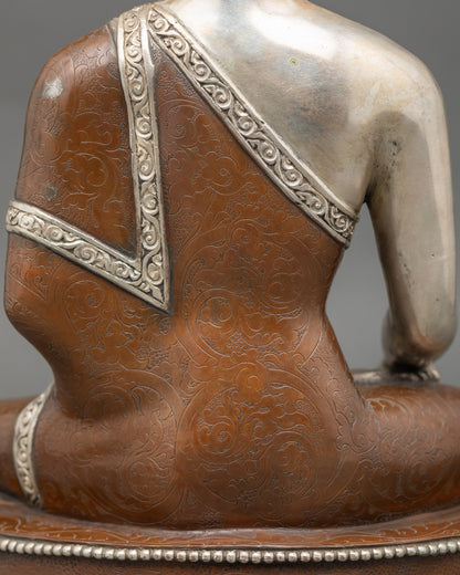 Oxidized Shakyamuni Buddha Statue for Home Decor
