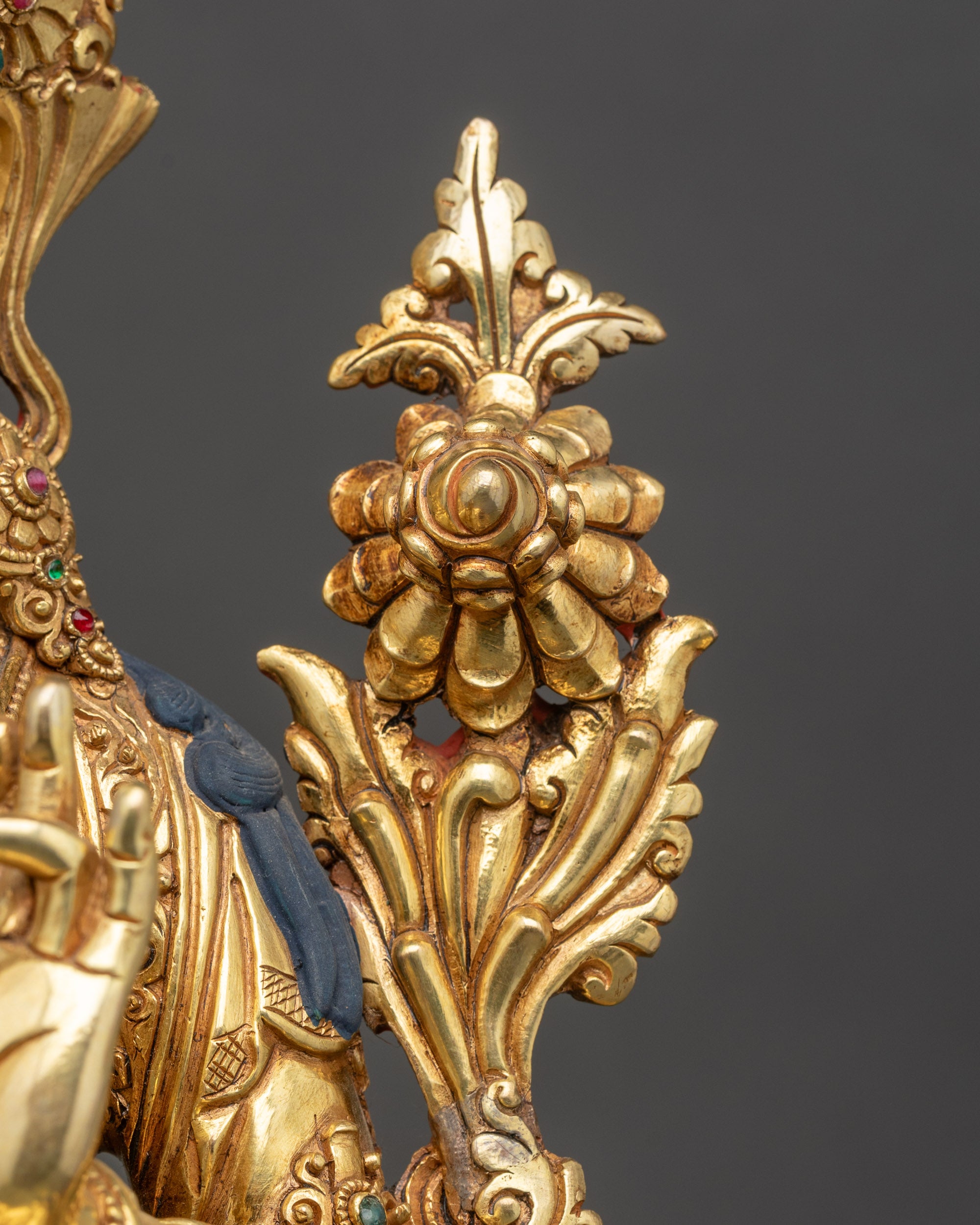 Premium Green Tara Sculpture | Authentic Buddhist Altar Piece