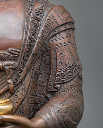 Buddha Statue | Oxidized Copper Meditation Sculpture