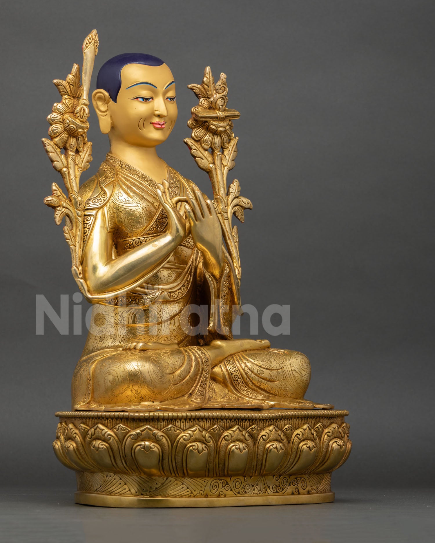 Je Tsongkhapa & Disciples Statue Set | Handcrafted Buddhist Art