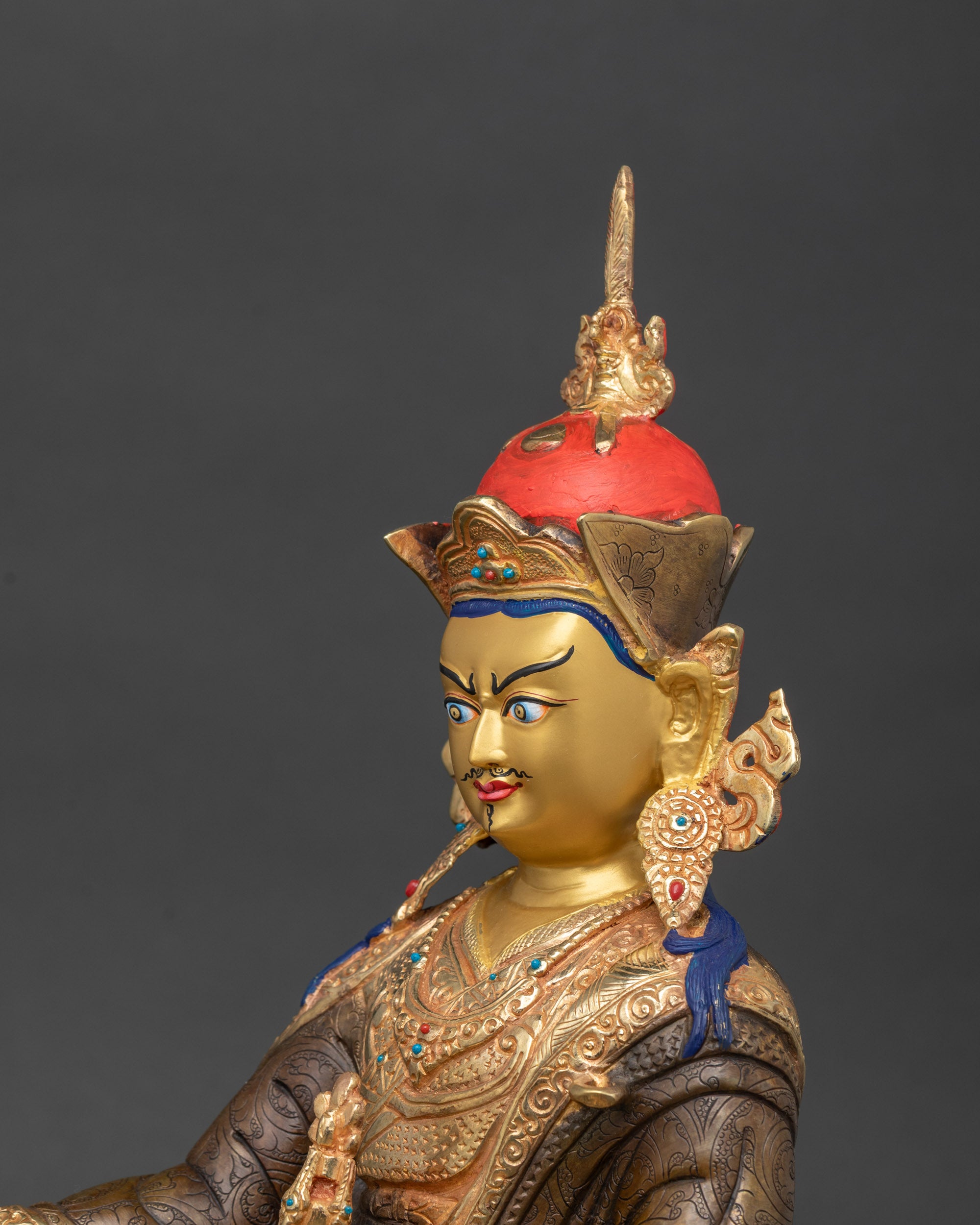 Exquisite Guru Rinpoche Statue | Traditional Nepalese Handcrafted Art