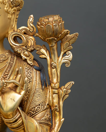 Green Tara Statue - Beloved Female Bodhisattva of Compassion