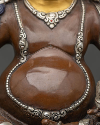 Oxidized Jambhala Statue | Traditional Lost Wax Buddhist Art
