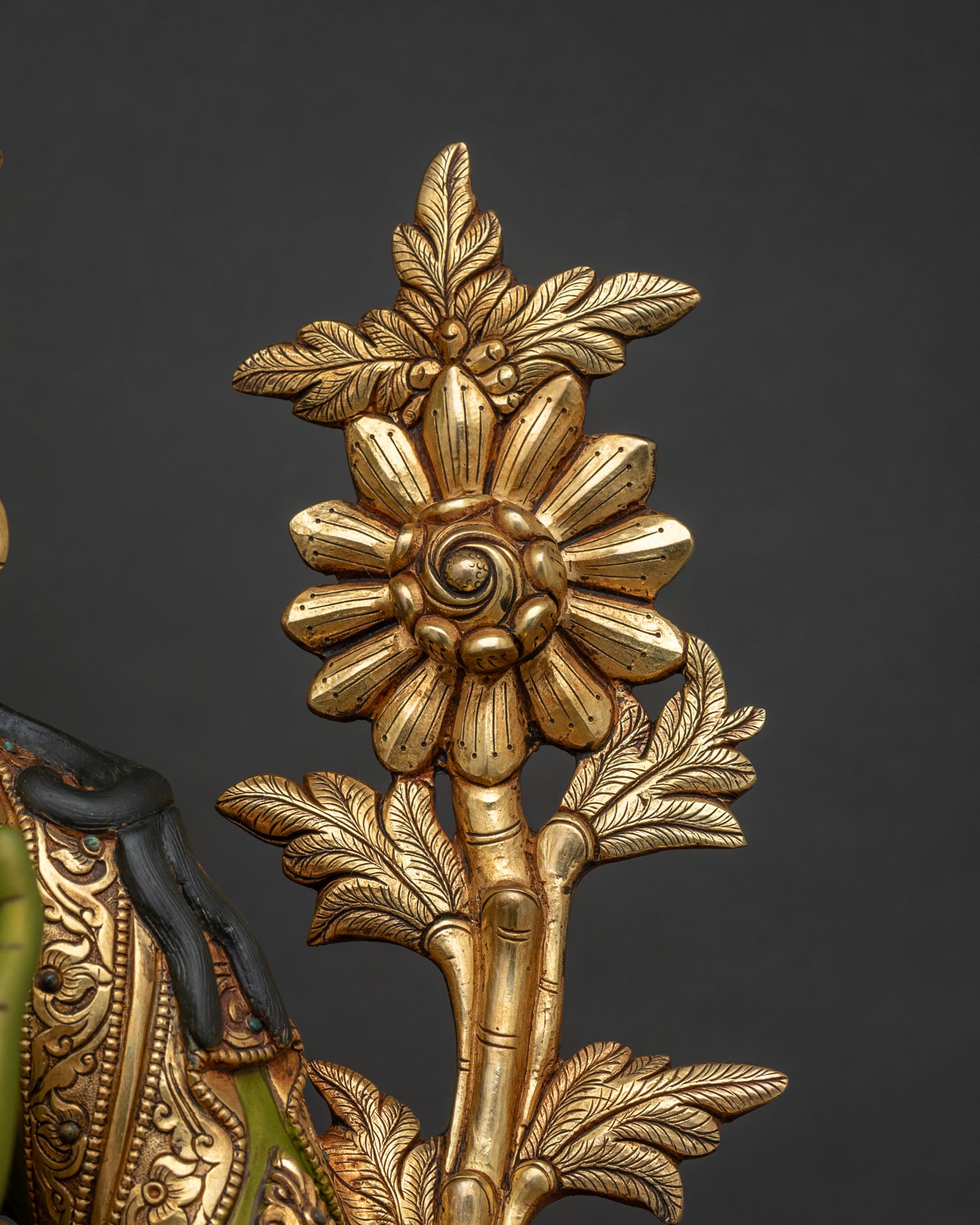 Large Green Tara Statue for Sale | Nepalese Buddhist Artistry
