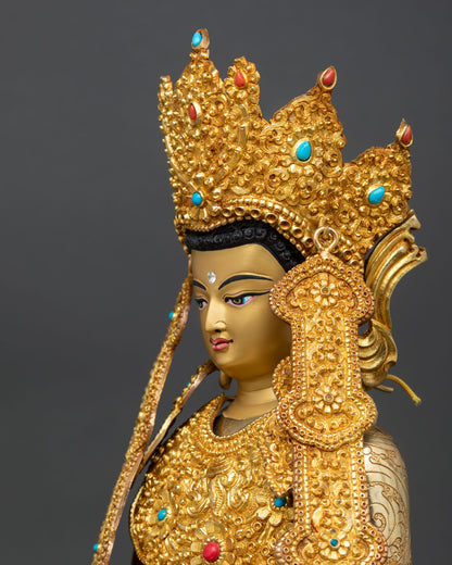 Jowo Rinpoche Statue | 24K Gold Gilded Tibetan Sacred Art