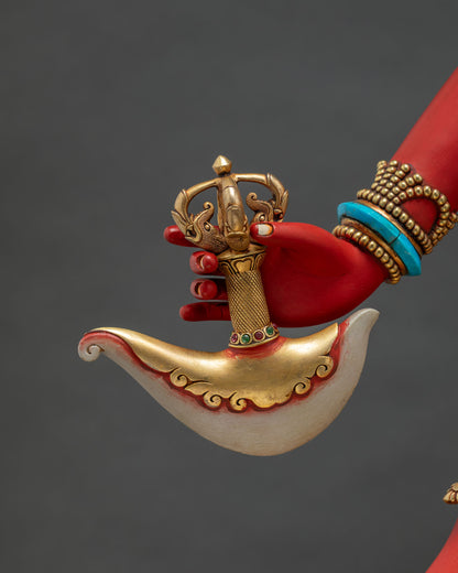 Vajrayogini (Dorje Naljorma) Statue - Handcrafted Dakini of Fire