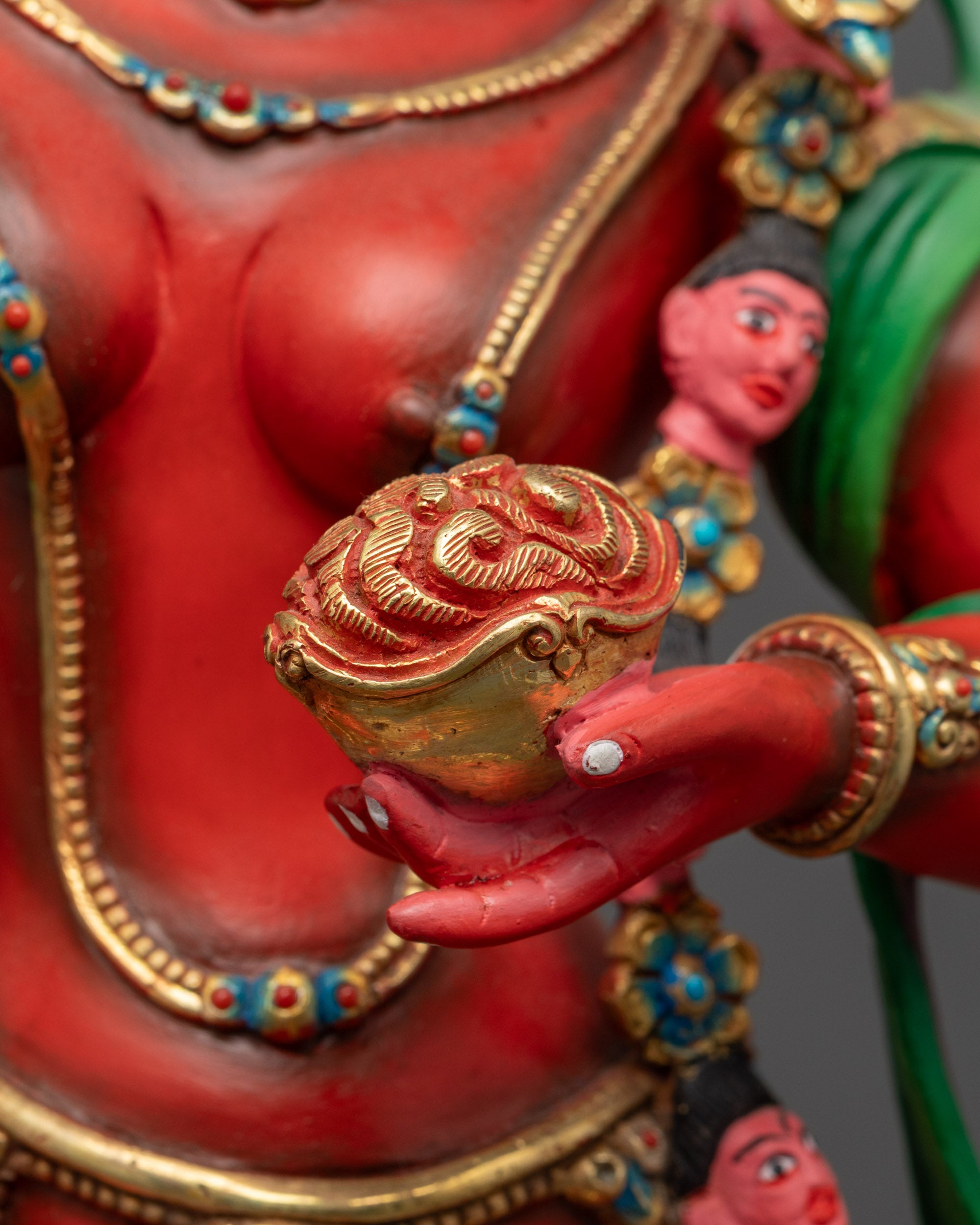 Premium Dorje Phagmo Sculpture | Nepalese Lost-Wax Copper Artwork