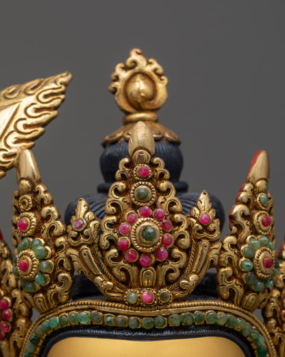 Spiritual Manjushri Statue | Nepalese Embodiment of Wisdom Sculpture